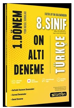 Startfen 8. Sınıf Türkçe 1. Dönem 16'lı Denemesi