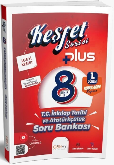 Günay Yayıncılık 8.sınıf Keşfet Plus Serisi İnkılap Tarihi Soru Bankası (1. Dönem)