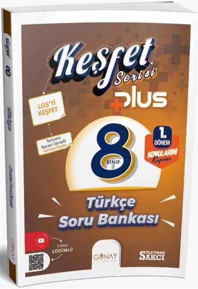Günay Yayıncılık 8.sınıf Keşfet Plus Serisi Türkçe Soru Bankası (1. Dönem)