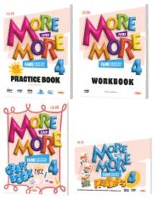 Kurmay Yayınları More and More English 4 Practice Book - Workbook + 3 Hikaye Kitabı + Craft Book Kurmay ELT Yayınları