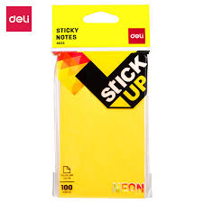 Deli Sticky Notes Yapışkanlı Not Kağıdı 76x126 mm Ultra Neon A02502