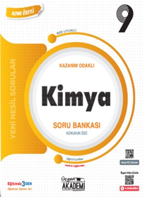 Üçgen Akademi 9. Sınıf Kimya Kazanım Odaklı Soru Bankası