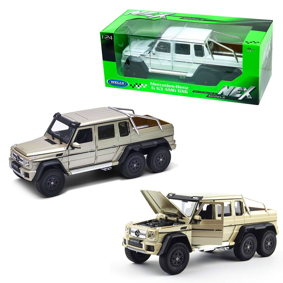 WELLY NEX MODELS 24061W MERCEDES BENZ G63 AMG 6X6 1:24 DİE CAST METAL 8+