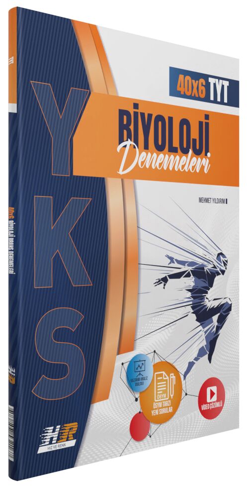  Hız ve Renk Yayınları TYT Biyoloji 40 x 6 Denemeleri | Kolektif | Hız ve Renk Yayınları (Hazırlık) | 9786257532167 | 