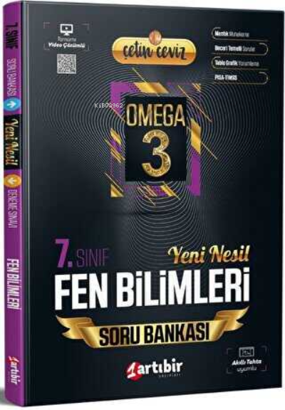  Artıbir 7 Sınıf Yeni Nesil Omega Fen Bilimleri Soru Bankası | Artıbir | 9786057074713 
