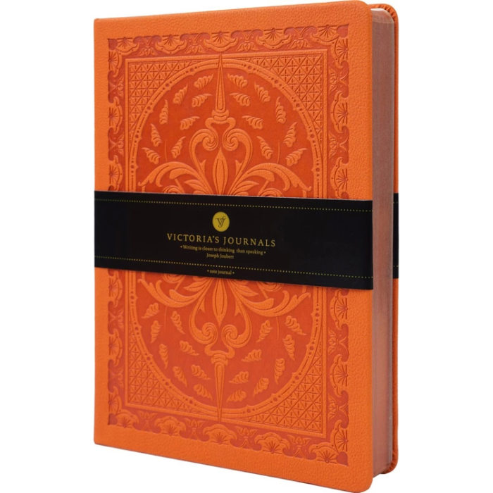 VJ 3477 VİCTORİA'S JOURNALS VİNTAGE OLD BOOK DEFTER 14X20 CM. 80 GR. 160 YAP. ÇİZ.TURUNCU