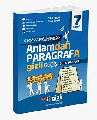 Gizli Yayınları 7. Sınıf Anlamdan Paragrafa Gizli Geçiş
