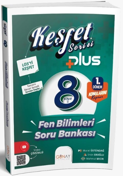 Günay Yayıncılık 8.sınıf Keşfet Plus Serisi Fen Bilimleri Soru Bankası (1. Dönem)