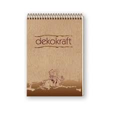 Dekokraft A5 Üstten Spiralli 100 Yaprak Kareli Defter Bloknot