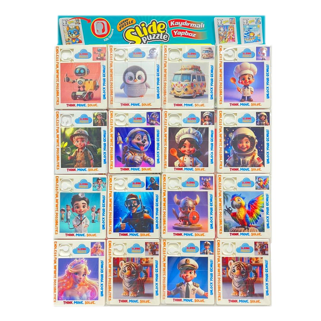 SLİDE PUZZLE KAYDIRMALI PUZZLE BÜYÜK 8.5x10 PLASTİK