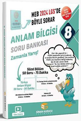 Sinan Kuzucu Yayınları MEB Böyle Sorar 8. Sınıf LGS Anlam Bilgisi Soru Bankası