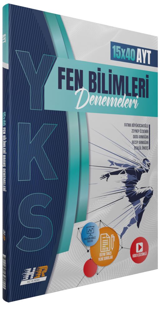  Hız ve Renk Yayınları AYT Fen Bilimleri 15 x 40 Denemeleri | Kolektif | Hız ve Renk Yayınları (Hazırlık) | 9786257532266 | 