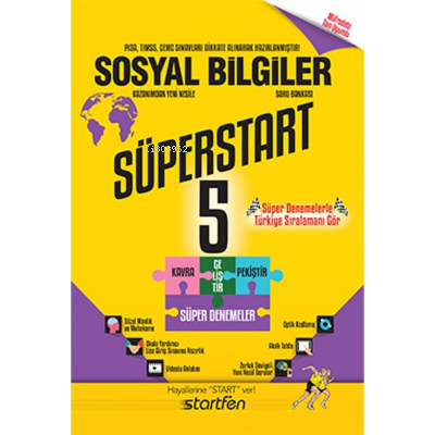 Starfen 5.Sınıf Sosyal Bilgiler Soru Bankası Süperstart Serisi