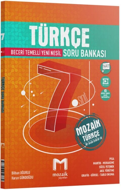  Mozaik Yayınları 7 Sınıf Türkçe Soru Bankası | Mozaik (Hazırlık) | 9786056952784 | 