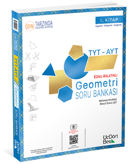 ÜçDörtBeş Yayınları TYT AYT Geometri Soru Bankası 1. Kitap