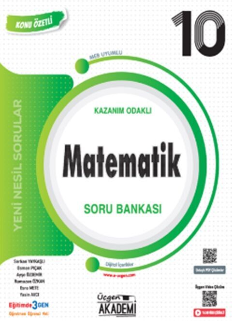 Üçgen Akademi 10. Sınıf Matematik Kazanım Odaklı Soru Bankası