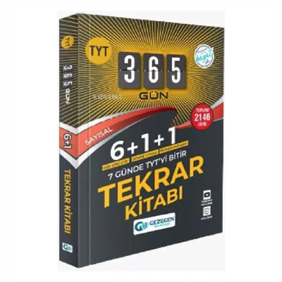  Gezegen TYT Sayısal 365 Tekrar Kitabı | Gezegen Yayıncılık | 9786257466875 