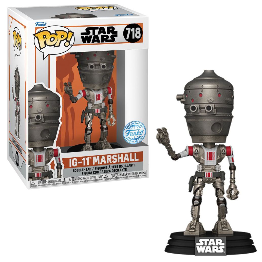 Funko Pop Star Wars The Mandalorian S10 - Marshal Special Edition No:718 Bobble-Head