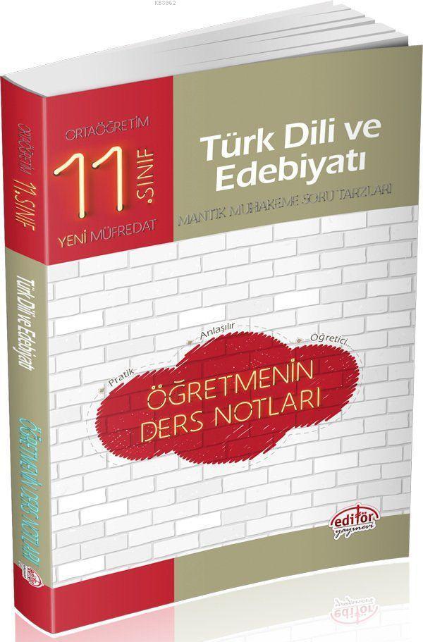 Editör Yayınları 11. Sınıf Türk Dili ve Edebiyatı Öğretmenin Ders Notları Editör 