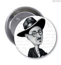 James Joyce Karikatür Rozet