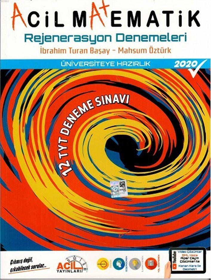 Acil Yayınları TYT Acil Matematik Rejenerasyon 12 li Denemeleri 2020 Acil