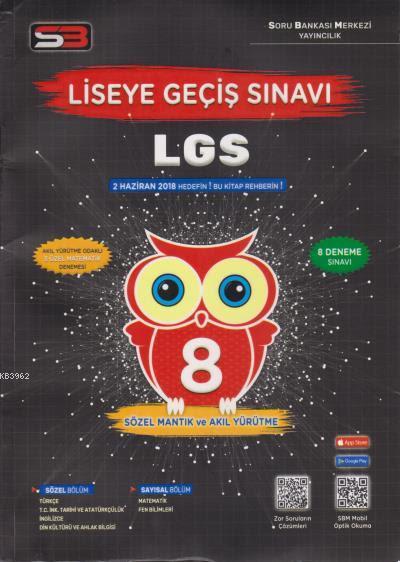 SBM Yayınları 8. Sınıf LGS 8 Deneme Sınavı SBM 