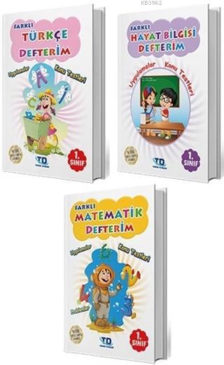 Farklı 1. Sınıf Türkçe - Matematik - Hayat Bilgisi Defterim 3'lü Set
