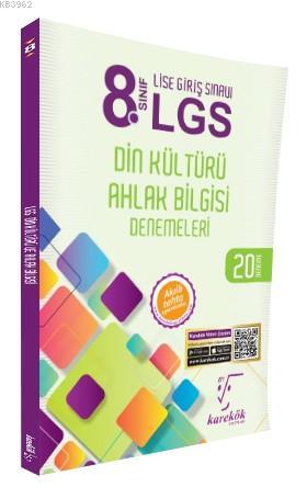 Karekök Yayınları 8. Sınıf LGS Din Kültürü Ahlak Bilgisi 20 Deneme Karekök 