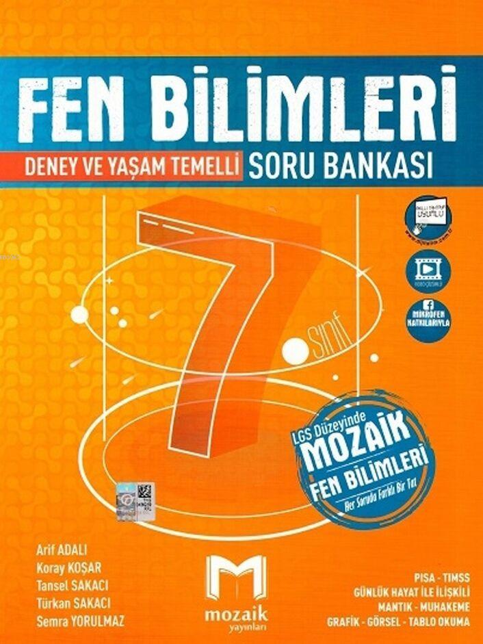 Mozaik Yayınları 7. Sınıf Fen Bilimleri Deney ve Yaşam Temelli Soru Bankası Mozaik 