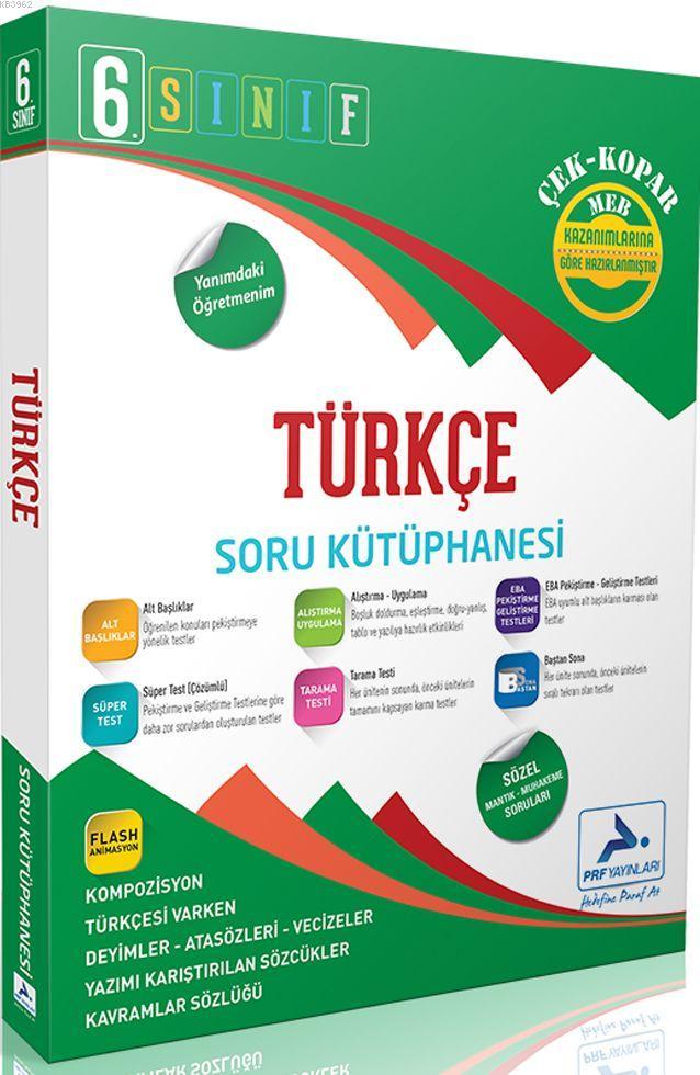 Paraf Yayınları 6. Sınıf Türkçe Soru Kütüphanesi Çek Kopar Paraf 