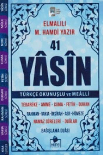 41 Yasin Çanta Boy Türkçe Okunuşlu ve Mealli; Kod:39 Mavi Sesli