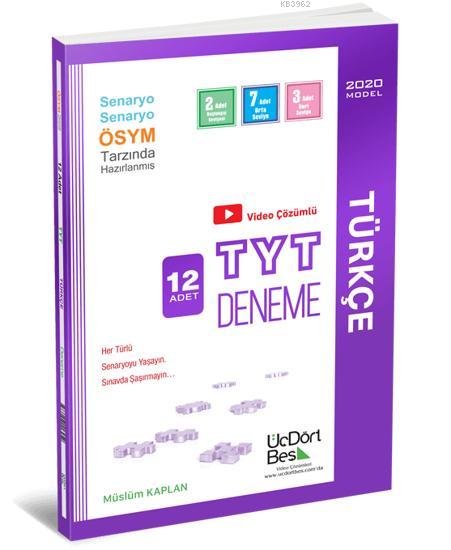 Üç Dört Beş Yayınları TYT 12’li Türkçe Deneme