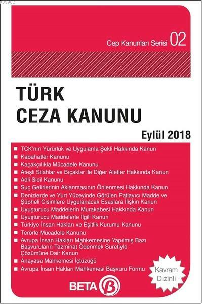 Türk Ceza Kanunu (Eylül 2018); (Cep Boy)