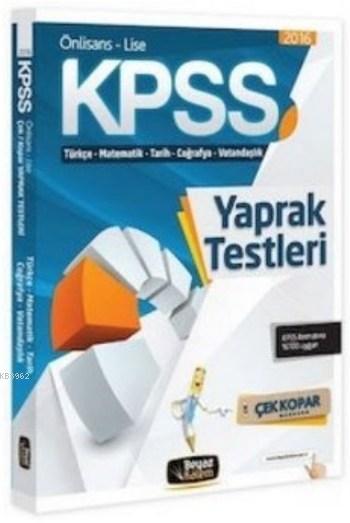 KPSS Ön Lisans Lise Çek Kopar Yaprak Test 2016