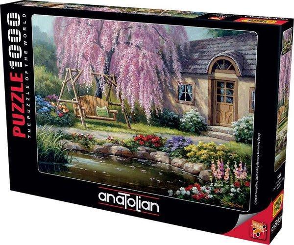 Anatolian-Puzzle 1000 Kiraz Ağacı Cherry Blossom Cottage