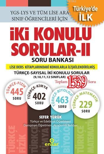 İki Konulu Sorular - II Soru Bankası; Türkçe-Sayısal İki Konulu Sorular