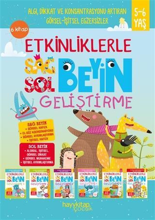 Etkinliklerle Sağ Beyin Sol Beyin Geliştirme (5-6 Yaş) (6 Kitap Takım); Algı, Dikkat ve Konsantrasyon Artıran Görsel-İşitsel Egzersizler