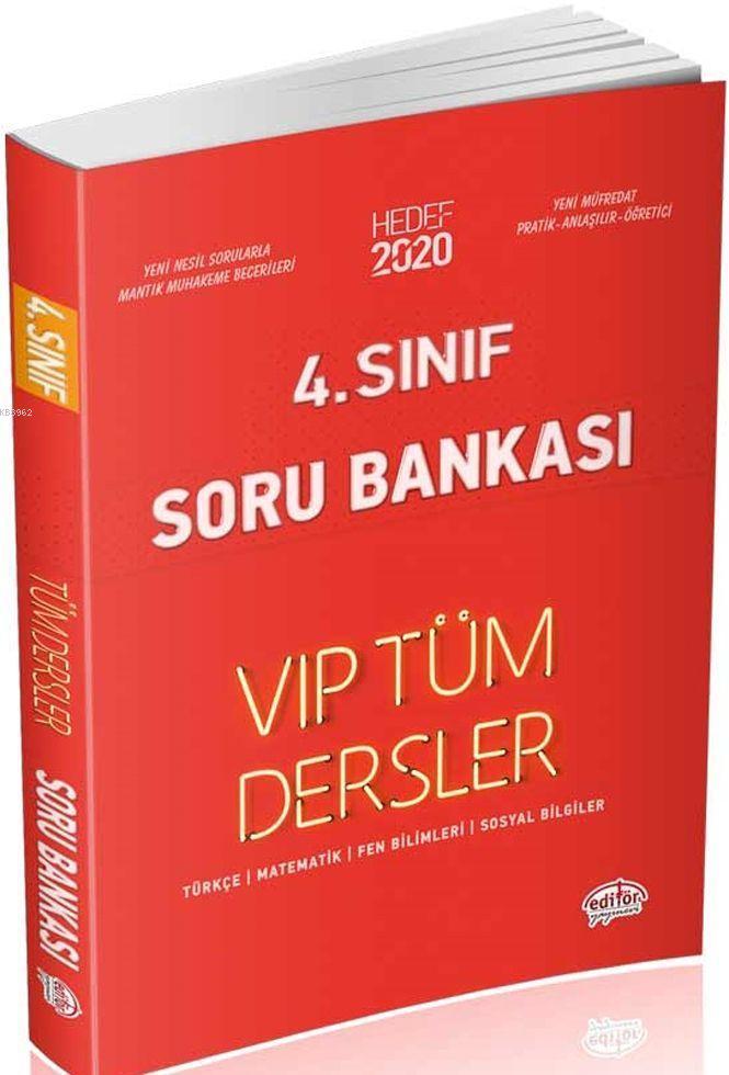 Editör Yayınları 4. Sınıf VIP Tüm Dersler Soru Bankası Kırmızı Kitap Editör 