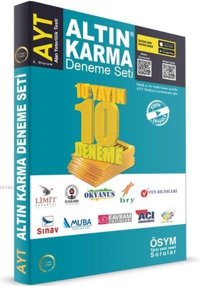 Altın Karma Yayınları AYT Deneme Seti 10 Yayın 10 Deneme Altın Karma 