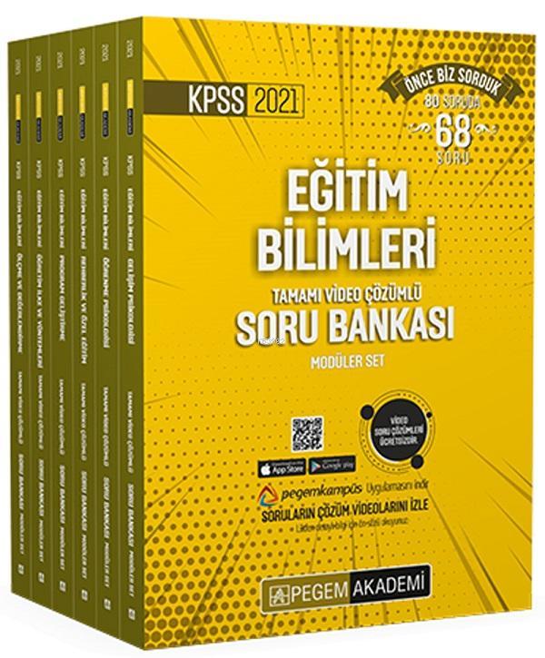 2021 KPSS Eğitim Bilimleri Tamamı Video Çözümlü Soru Bankası Modüler Seti - 6 Kitap