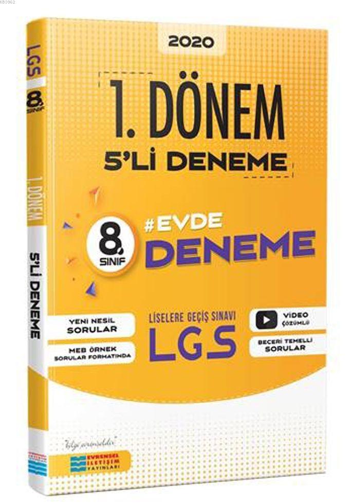 LGS 1. Dönem 5 li Video Çözümlü Deneme Sınavı Evrensel İletişim Yayınları