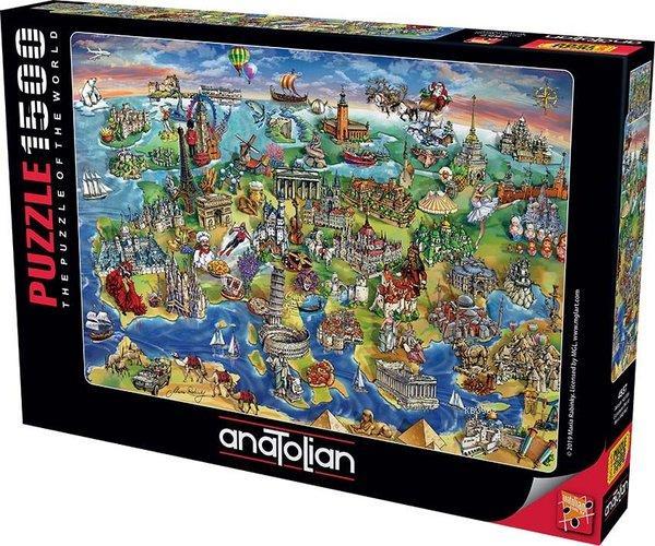 Anatolian-Puzzle 1500 Avrupa Haritası European World