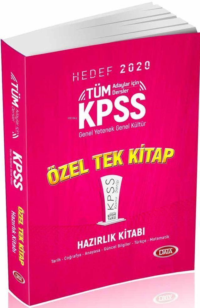 Data Yayınları 2020 KPSS Genel Yetenek Genel Kültür Tek Kitap