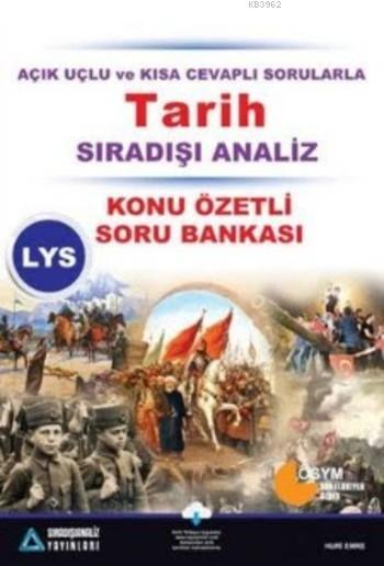 Sıradışı Analiz Yayınları AYT Tarih 2 Konu Özetli Tamamı Çözümlü Sıradışı Analiz 
