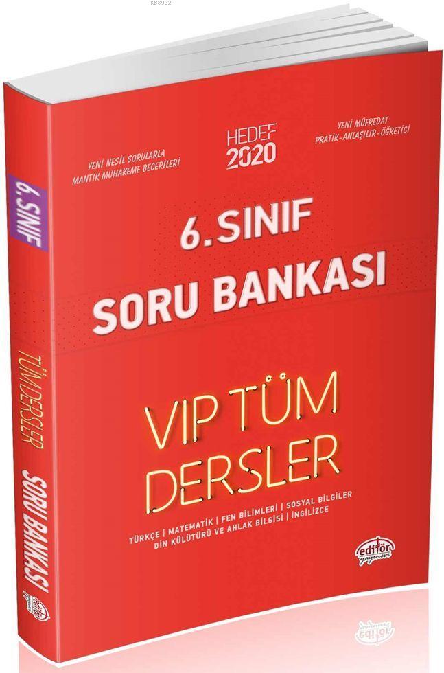 Editör Yayınları 6. Sınıf VIP Tüm Dersler Soru Bankası Editör 