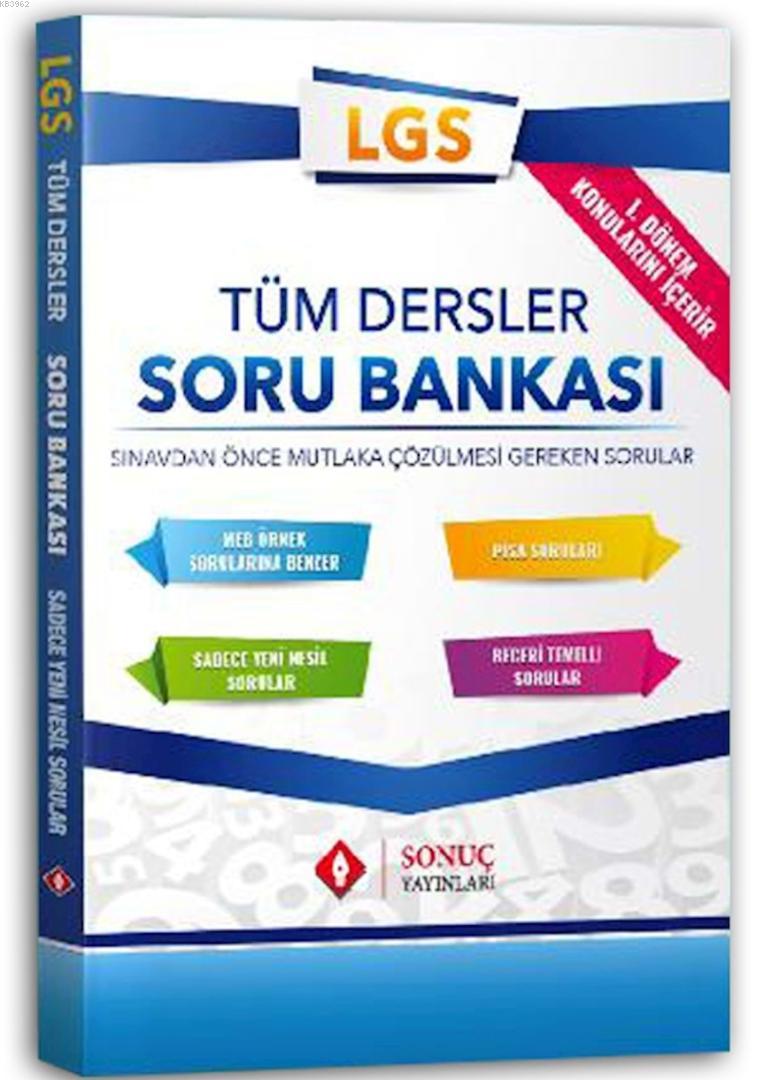 Sonuç Yayınları 8. Sınıf 1. Dönem LGS Tüm Dersler Soru Bankası Sonuç