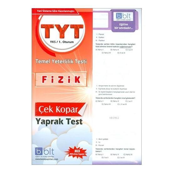 TYT - YKS 1. Oturum Fizik Çek Kopar Yaprak Test