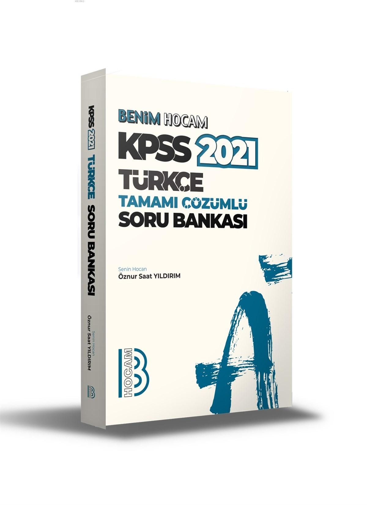 2021 KPSS Türkçe Tamamı Çözümlü Soru Bankası Benim Hocam Yayınları