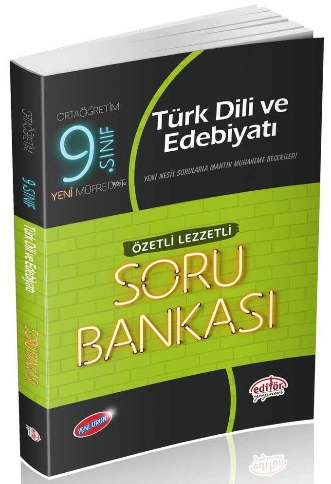 Editör Yayınları 9. Sınıf Türk Dili ve Edebiyatı Özetli Lezzetli Soru Bankası Editör 