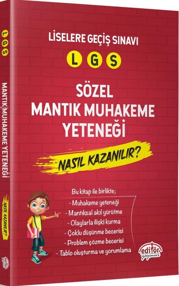 Editör Yayınları 8. Sınıf LGS Sözel Mantık Muhakeme Yeteneği Nasıl Kazanılır Editör 